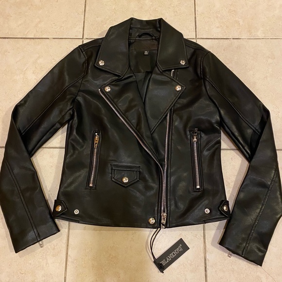 Blank NYC Black Faux Leather Moto Jacket - Picture 7 of 10